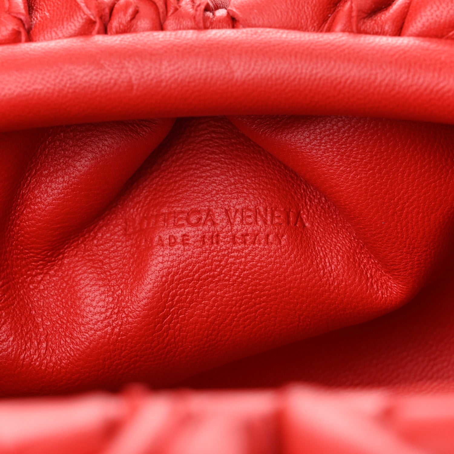 Bottega Veneta Nappa Intrecciato The Mini Pouch Bright Red 6 of 9