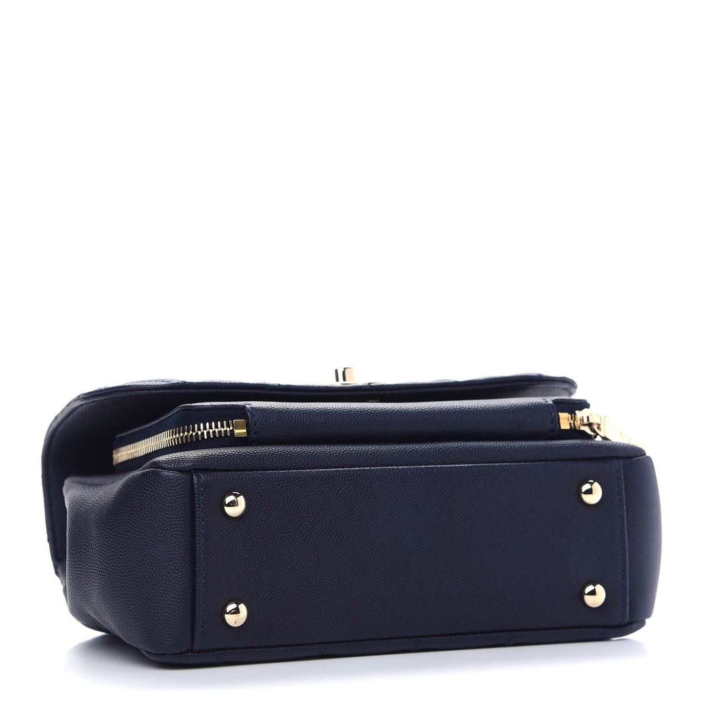 Caviar Quilted Medium Business Affinity Flap Navy