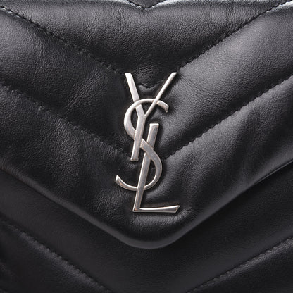 Saint Laurent Calfskin Y Quilted Monogram Toy Loulou Crossbody Bag Black 10 of 12