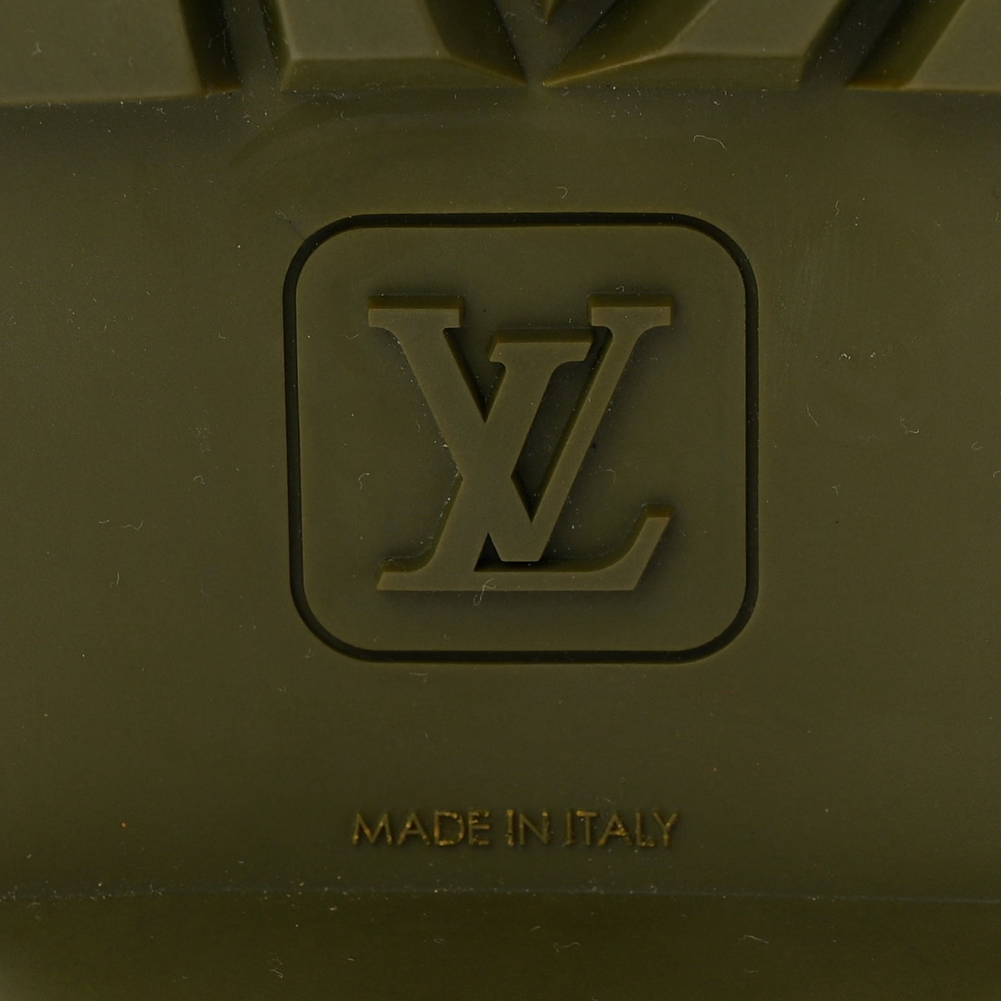 Rubber Calfskin Territory Flat High Boots 41 Khaki