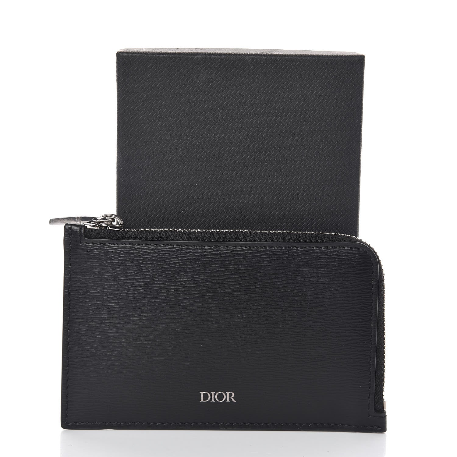 Christian Dior Calfskin Infinite Zipped Card Holder Black 7 of 7