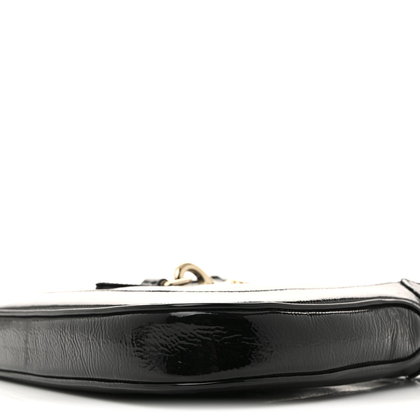 Patent Calfskin Small Jackie Shoulder Bag Black