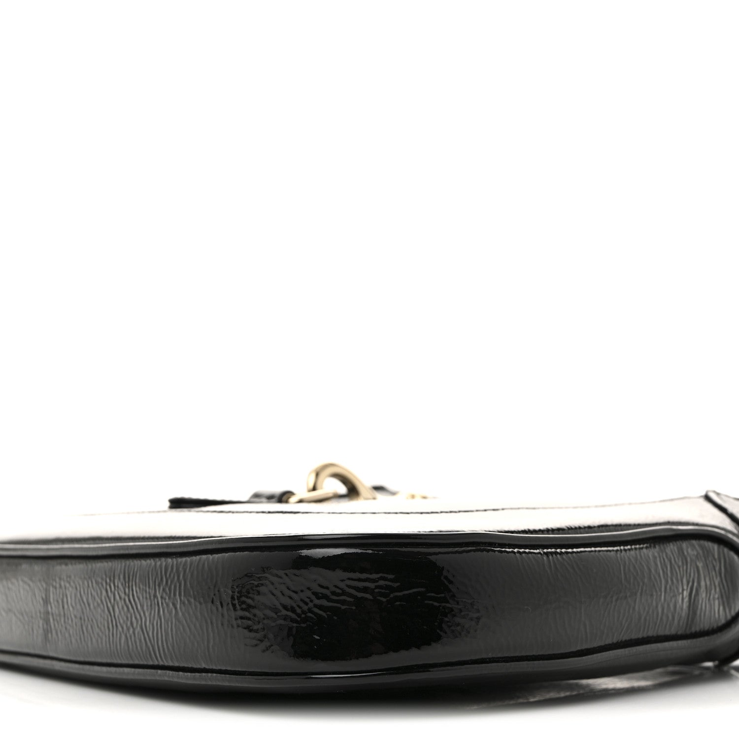 Gucci Patent Calfskin Small Jackie Shoulder Bag Black 10 of 12