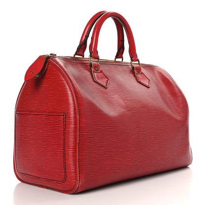 Louis Vuitton Epi Speedy 30 Castillan Red 3 of 14