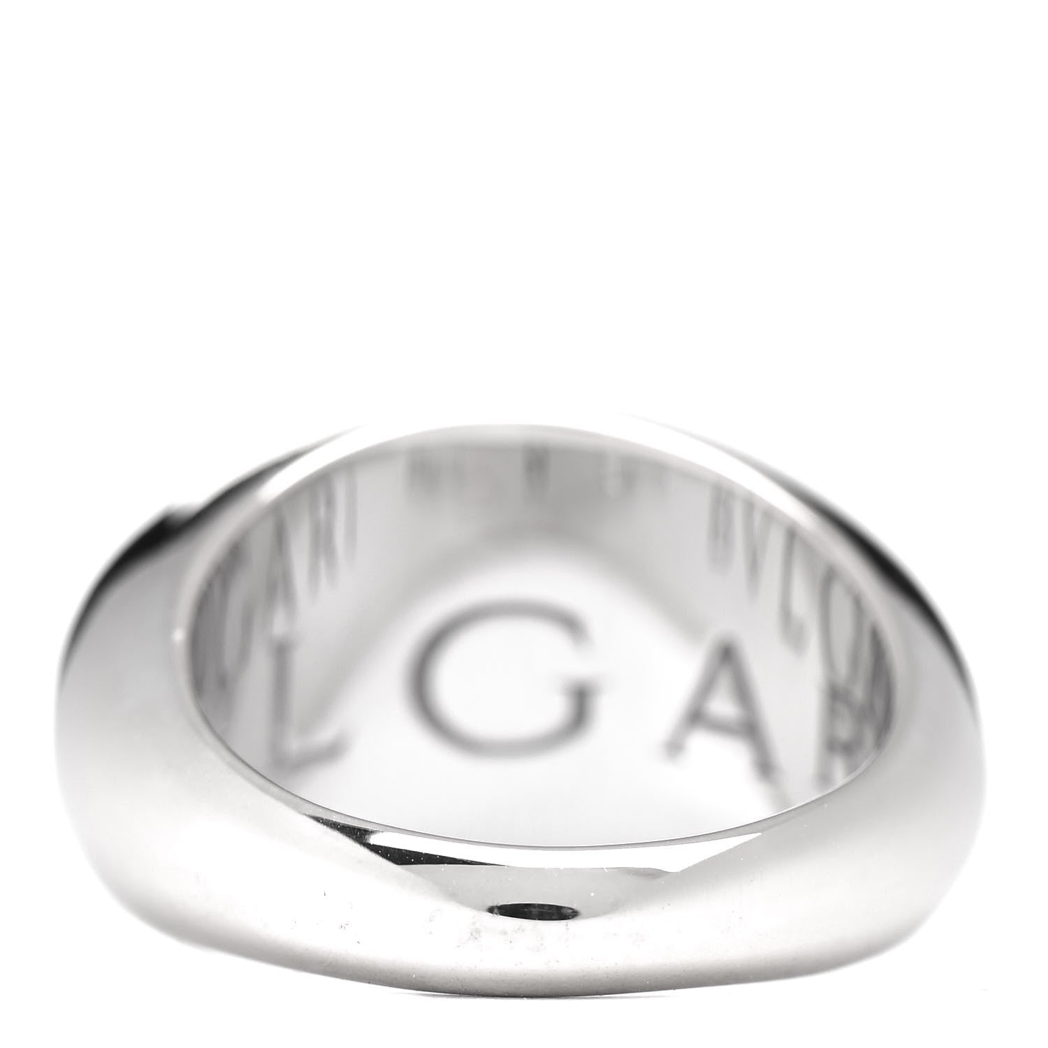 Bulgari 18K White Gold Diamond Dome Ring 53 6.5 4 of 6