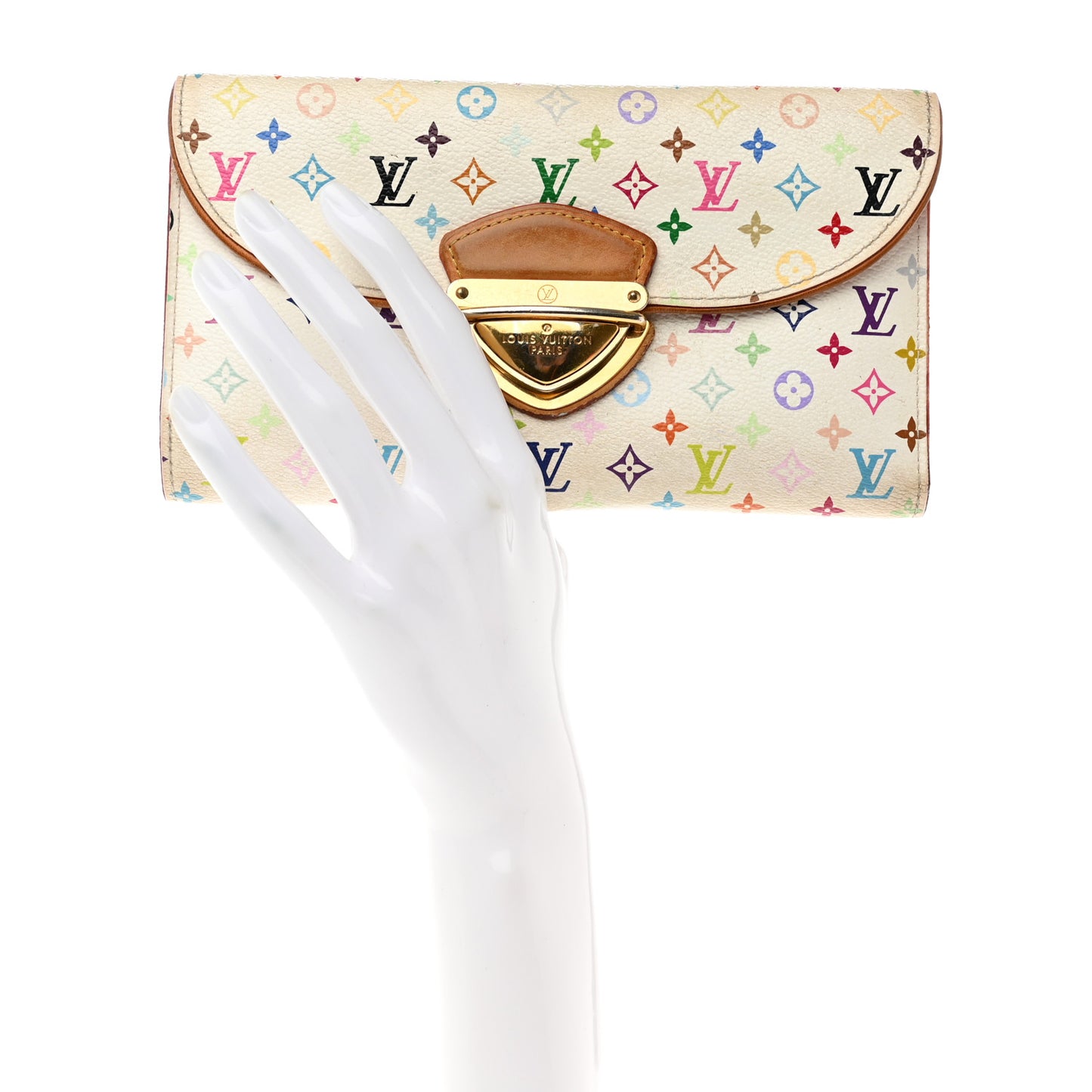 Monogram Multicolor Eugenie Wallet White Litchi