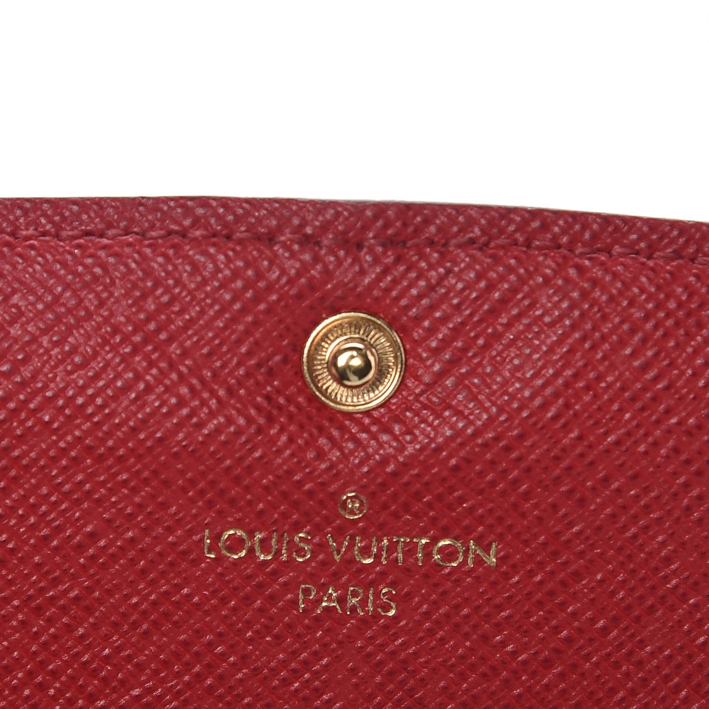 Damier Ebene Emilie Wallet Red