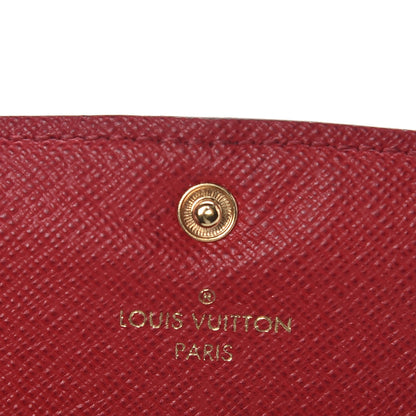 Louis Vuitton Damier Ebene Emilie Wallet Red 9 of 16
