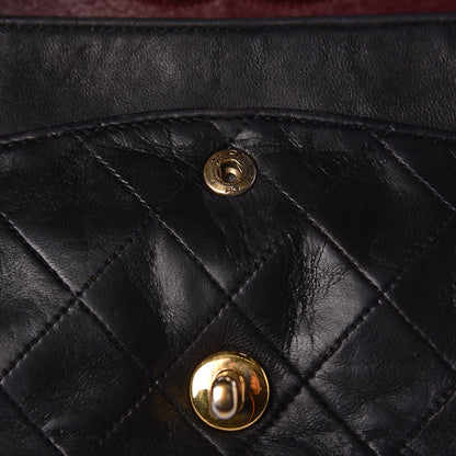 Chanel Lambskin Quilted Medium Double Flap Black 17 of 18