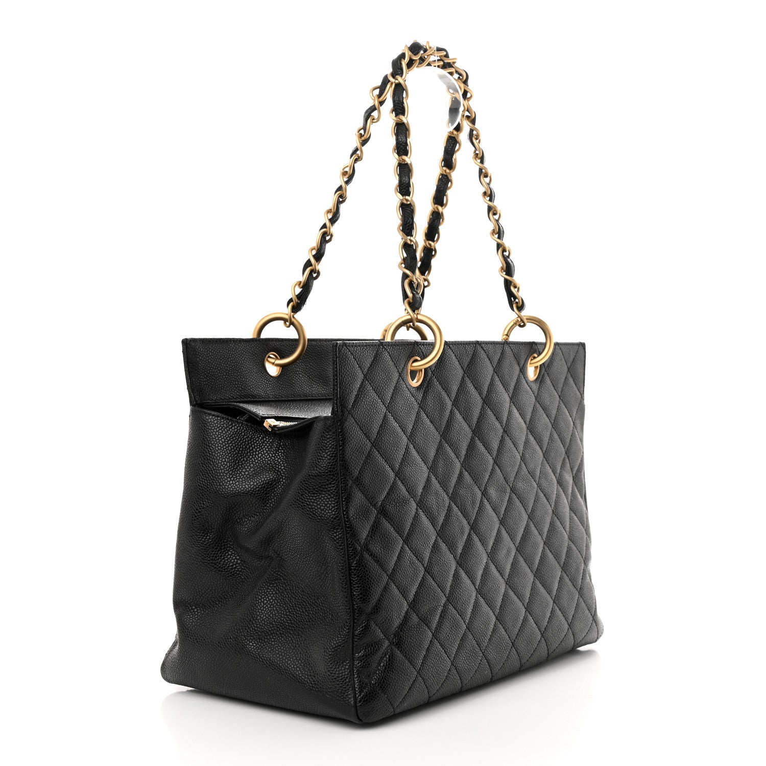 Chanel Caviar Quilted Grand Timeless Tote GTT Black 3 of 11