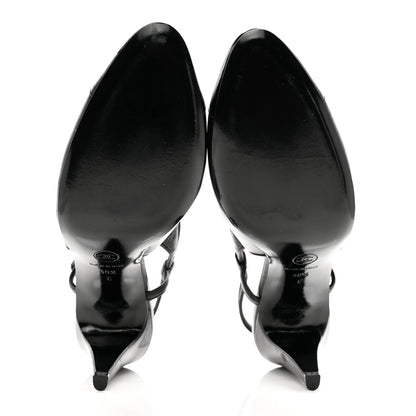 Chanel Lambskin Cap Toe CC Slingback Pumps 40.5 Black 5 of 7