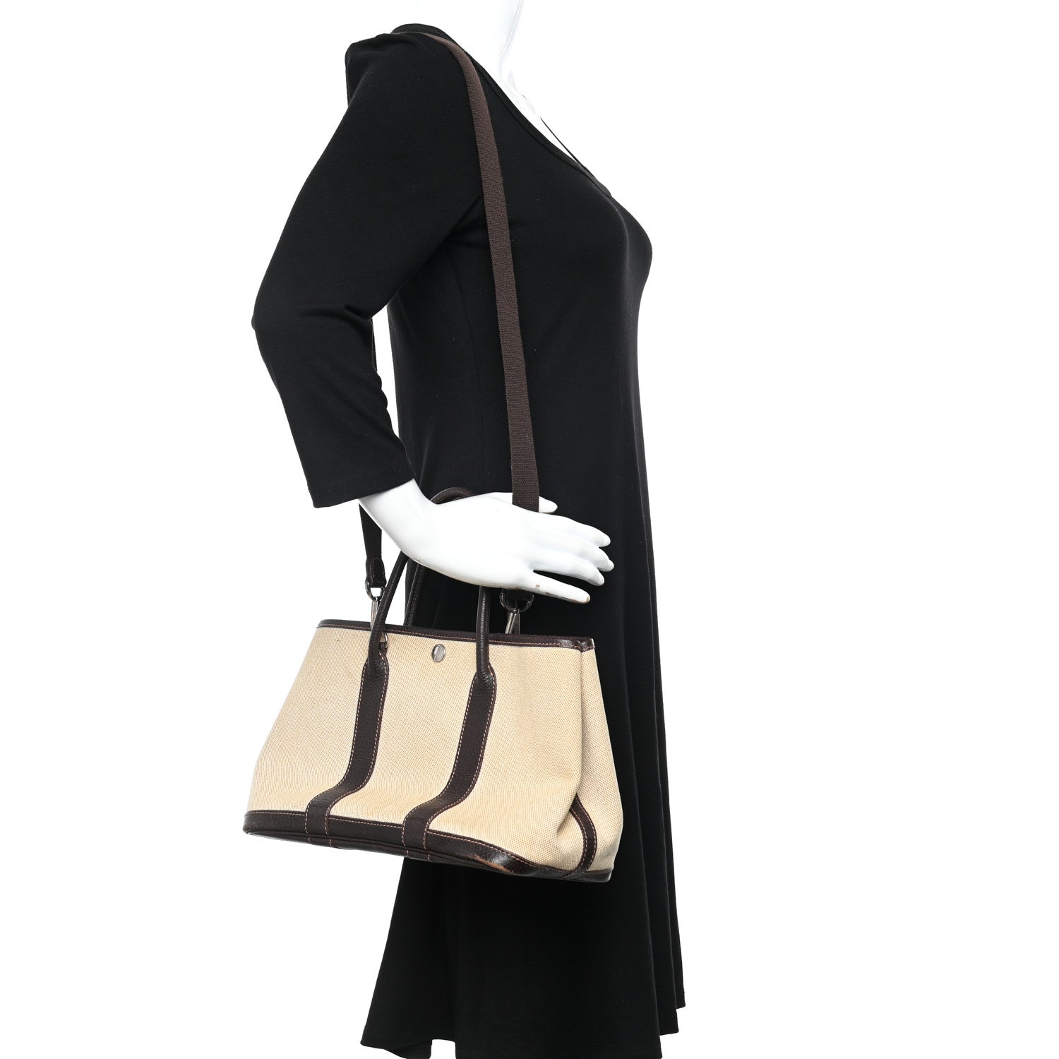 Hermes Buffle Skipper Toile Garden Party 30 TPM Marron Fonce 2 of 12