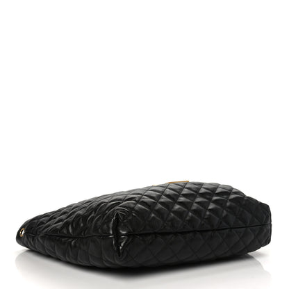 Saint Laurent Lambskin Quilted Maxi Icare Shopping Tote Black 5 of 10