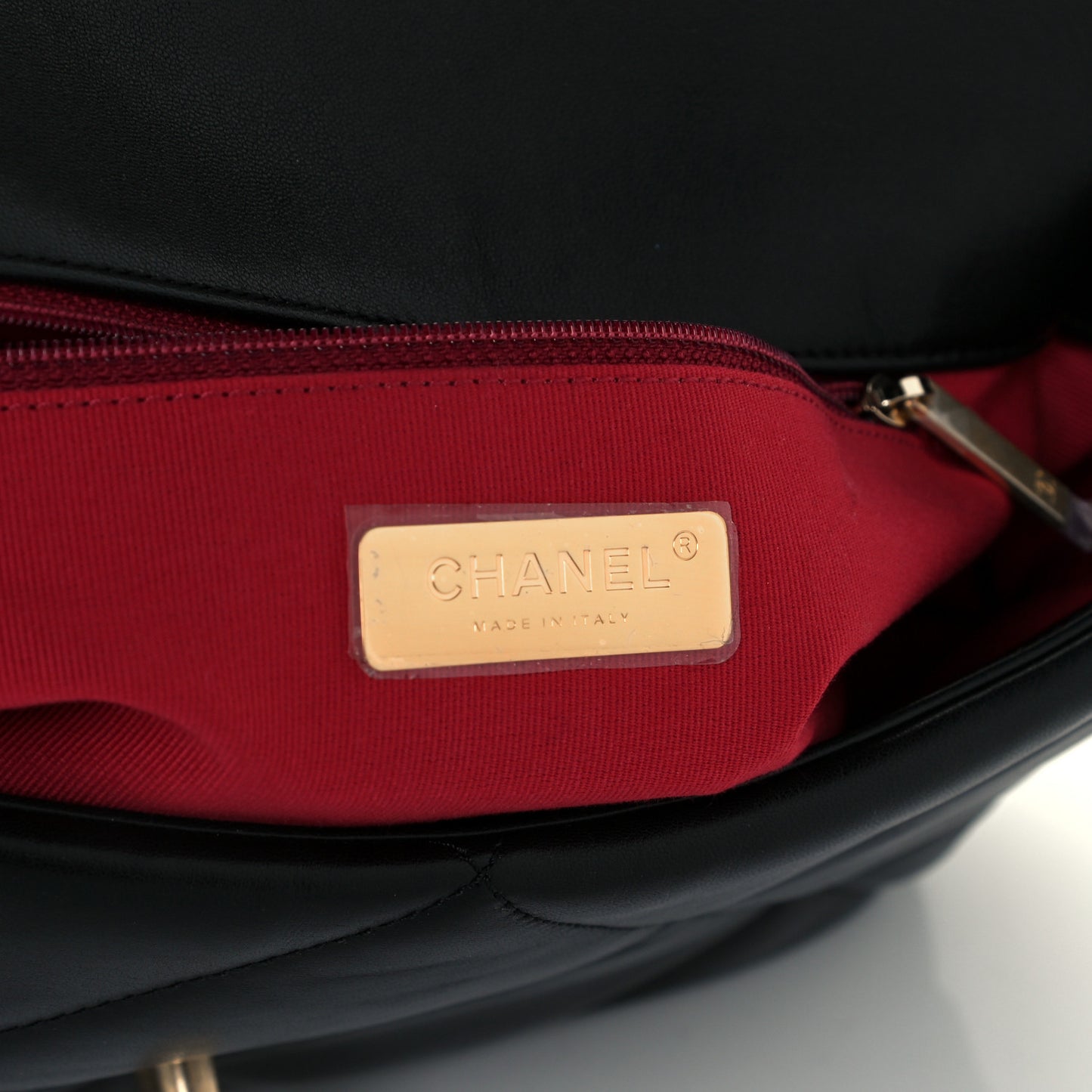 Lambskin Quilted Large Chanel 19 Flap Black