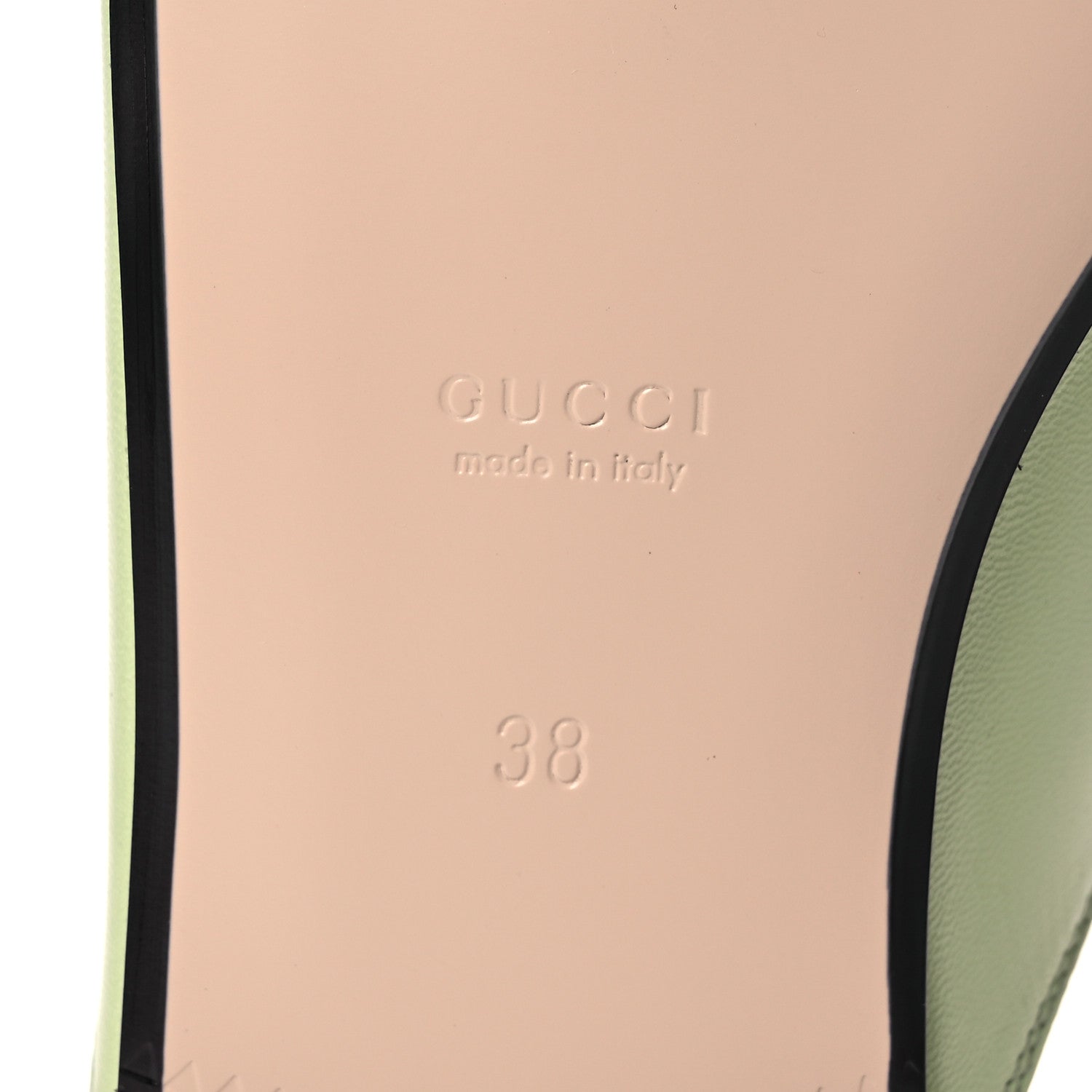 Gucci Malaga Kid Womens Princetown Slippers 38 Pistachio Green 7 of 13