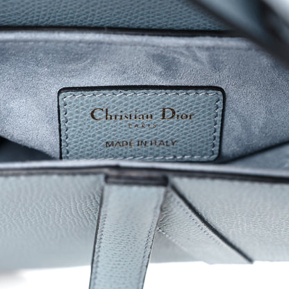 Christian Dior Grained Calfskin Mini Saddle Bag Sky Blue 6 of 13