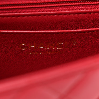 Chanel Lambskin Quilted Mini Rectangular Flap Red 7 of 11