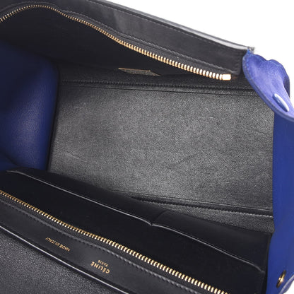 Celine Smooth Calfskin Suede Small Tri-Color Trapeze Indigo 6 of 13