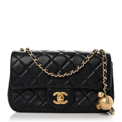 Chanel Lambskin Quilted Mini Rectangular Pearl Crush Flap Black 1 of 10