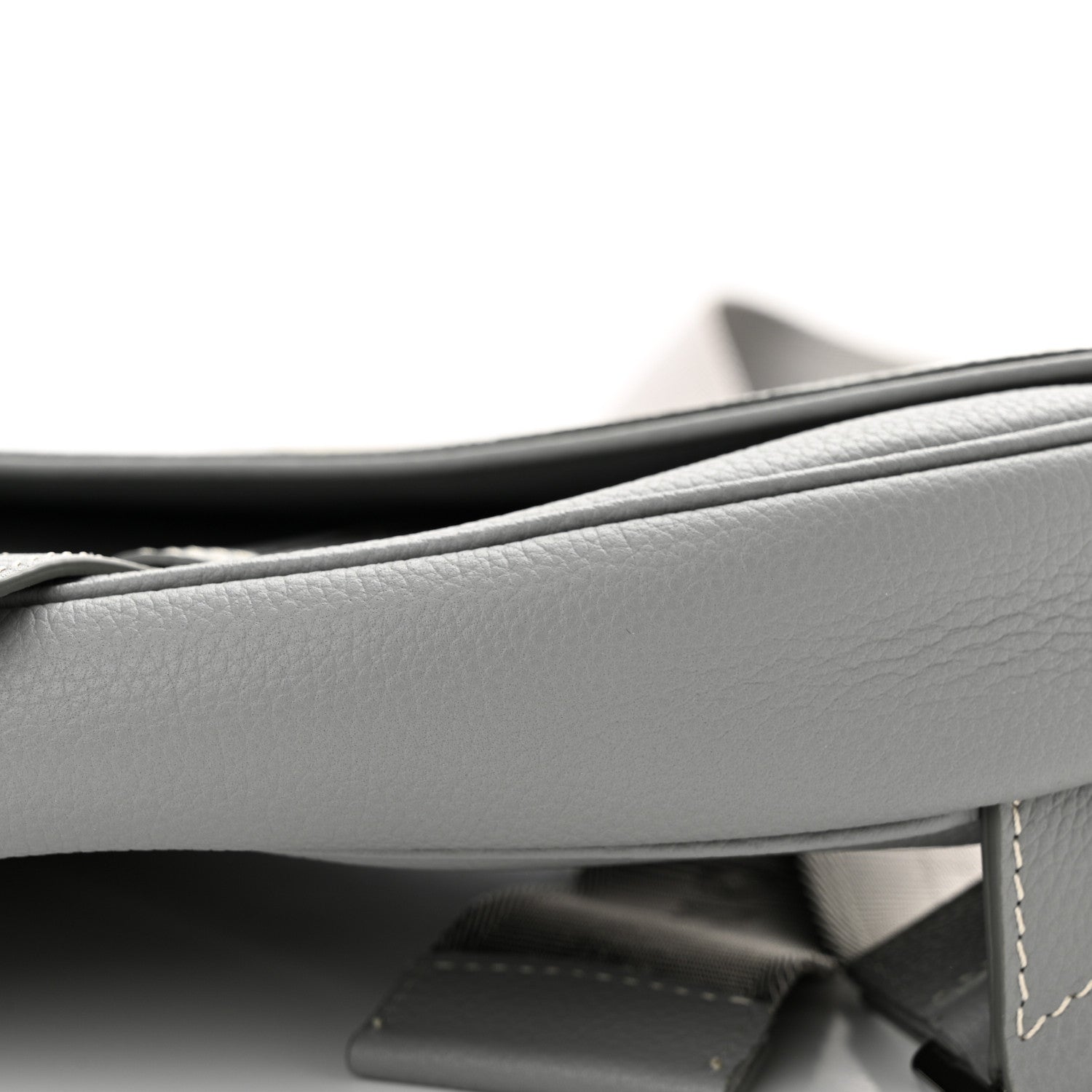Christian Dior Grained Calfskin Mens Signature 1947 Saddle Bag Gray 10 of 11