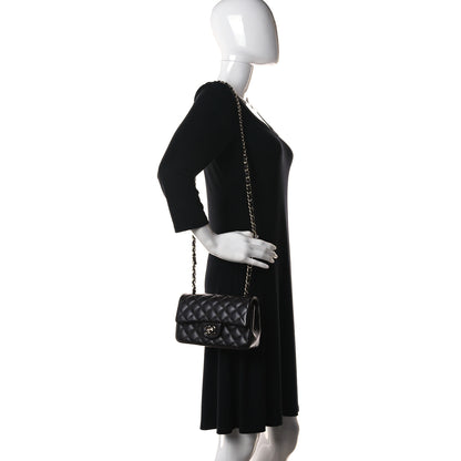 Chanel Lambskin Quilted Mini Rectangular Flap Dark Brown 2 of 13