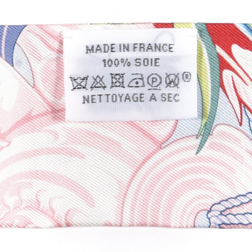 Hermes Silk La Danse Pacifique Twilly Bleu Ciel Vert Rose 4 of 4