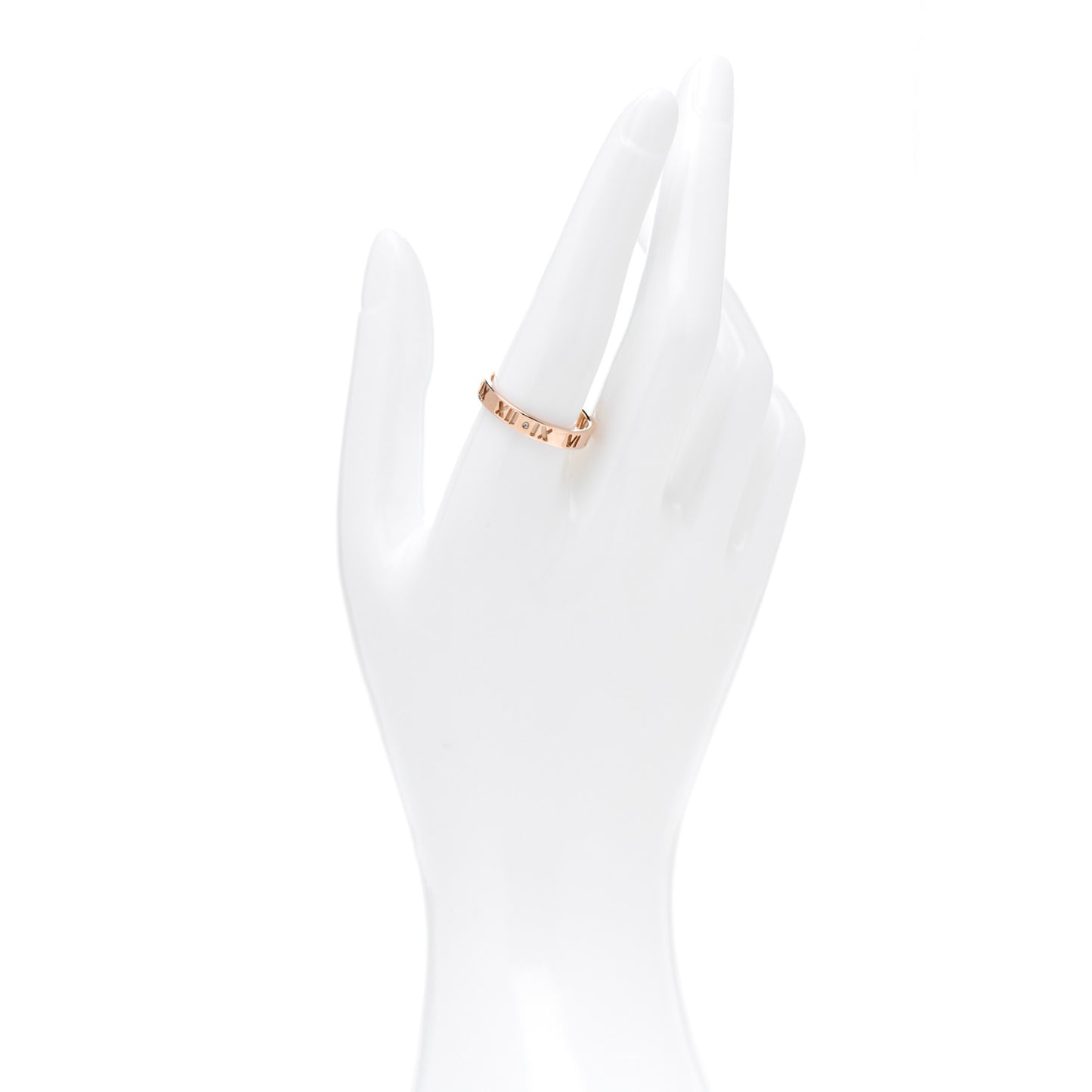 18K Rose Gold Diamond Atlas Pierced Ring 61 9.25