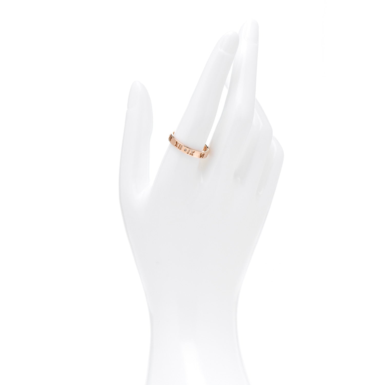 Tiffany 18K Rose Gold Diamond Atlas Pierced Ring 61 9.25 2 of 4