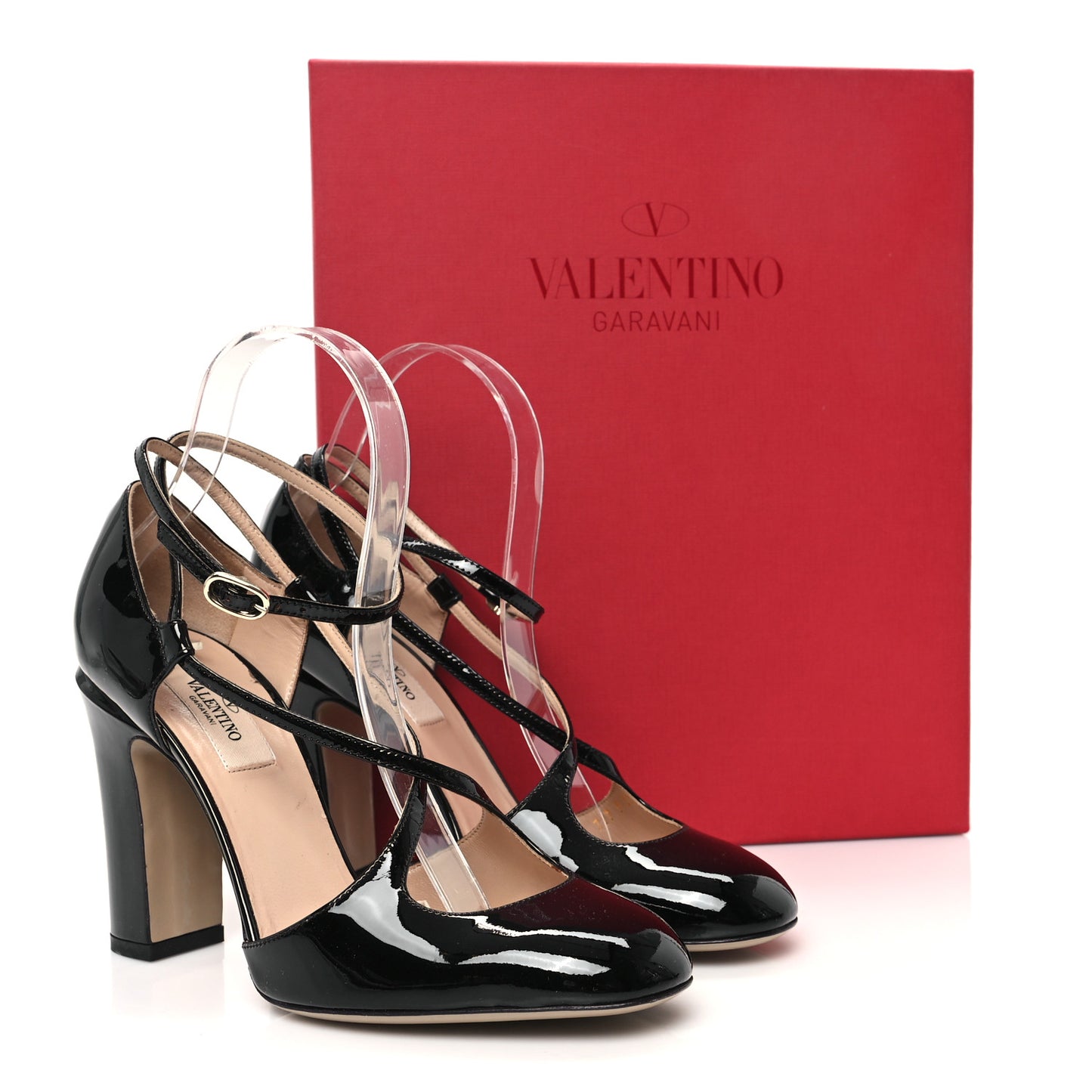 Patent Cutout Tango Mary Jane Pumps 37.5 Black