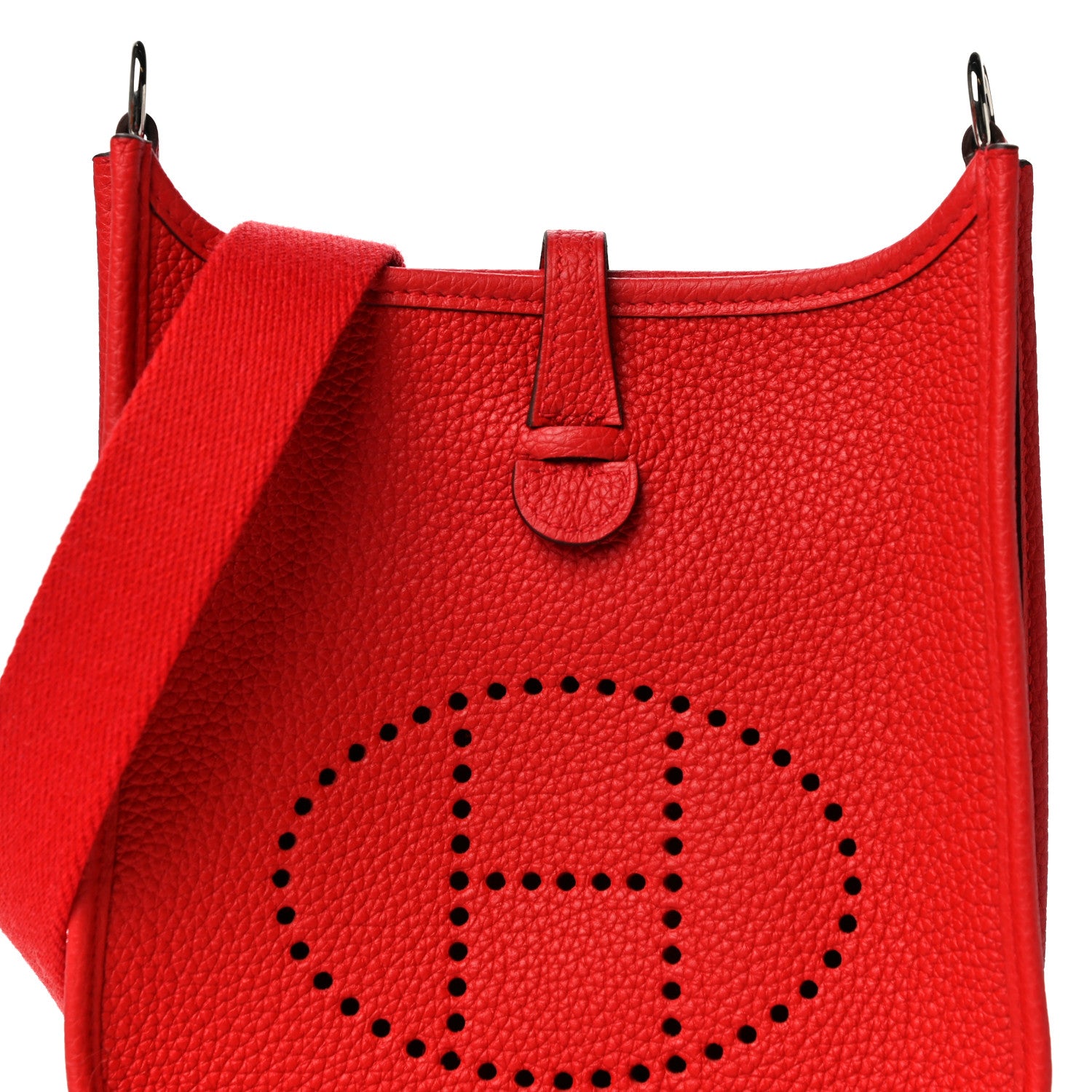 Hermes Taurillon Clemence Evelyne TPM Rouge De Coeur 7 of 10