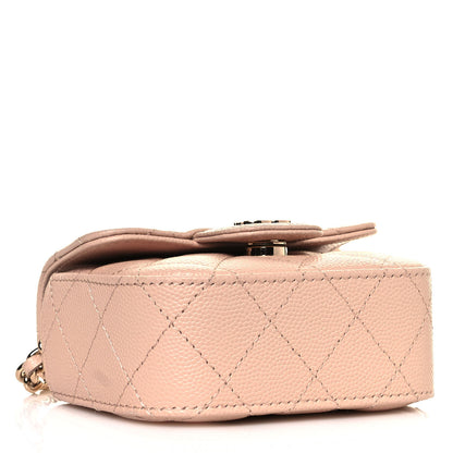 Chanel Caviar Quilted Mini Clutch With Chain Light Beige 4 of 14