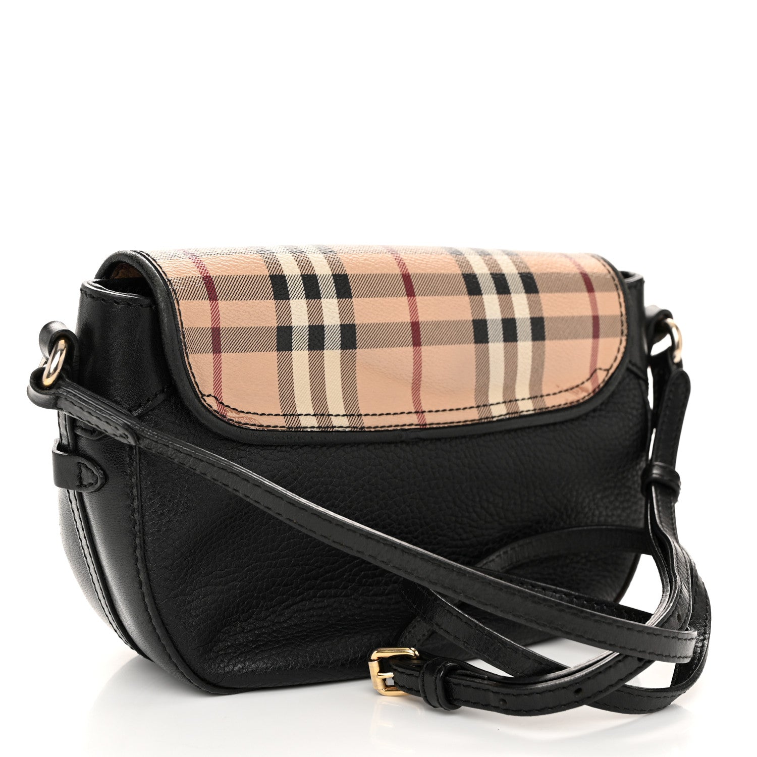 Burberry Haymarket Check Maydown Crossbody Bag Black 3 of 15