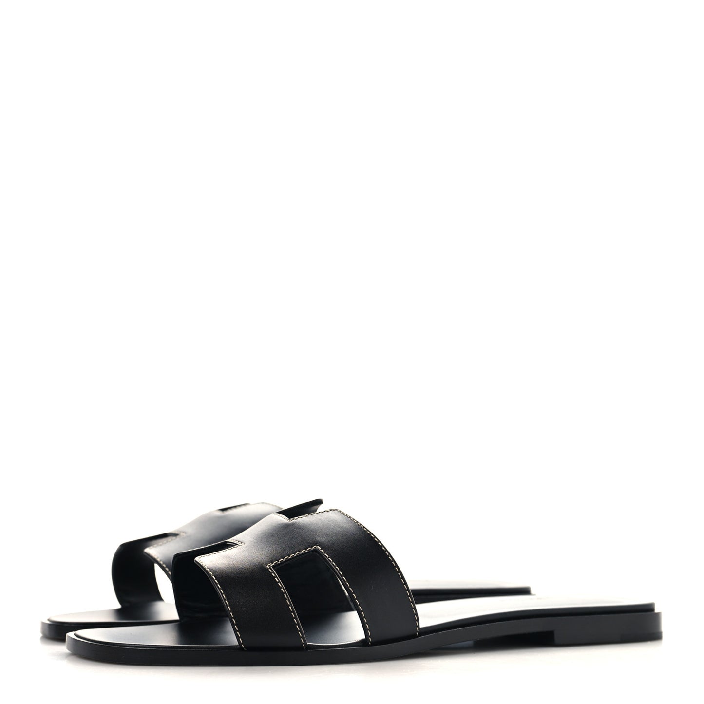 Box Calfskin Oran Sandals 41 Black