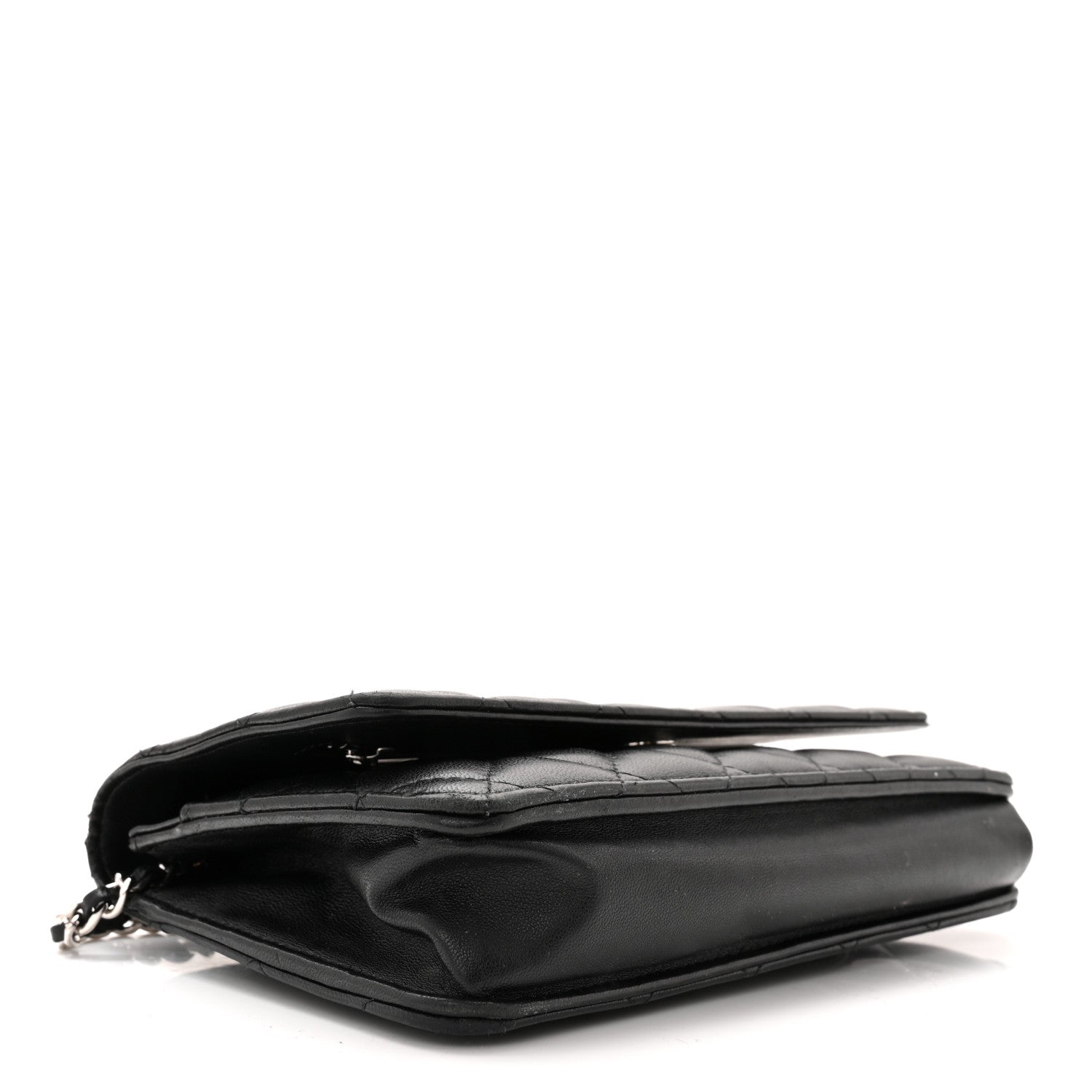 Chanel Lambskin Quilted Wallet On Chain WOC Black 4 of 11
