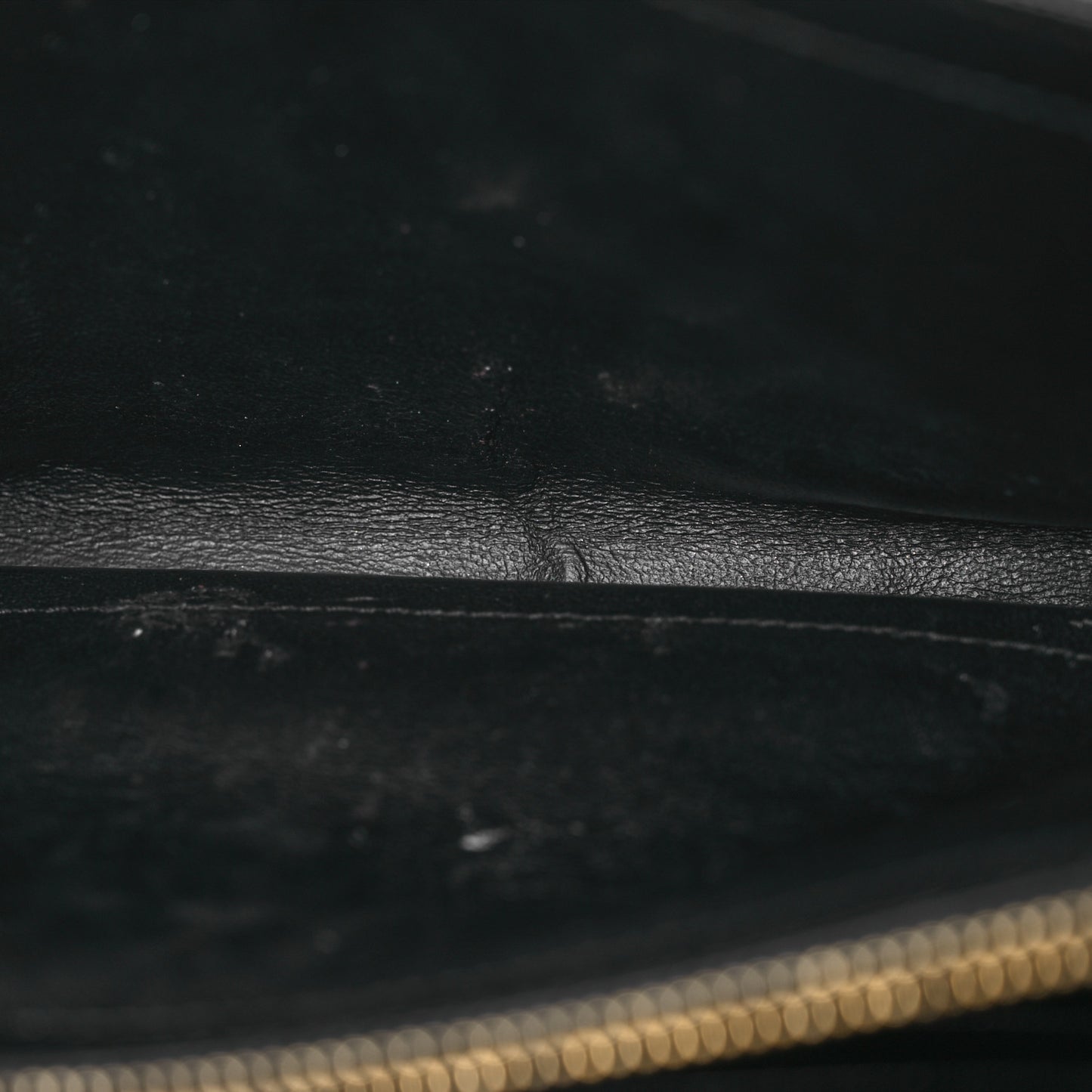 Grain De Poudre Matelasse Chevron Monogram Chain Wallet Black