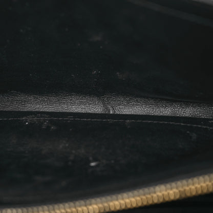 Saint Laurent Grain De Poudre Matelasse Chevron Monogram Chain Wallet Black 8 of 19