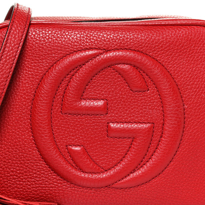 Gucci Pebbled Calfskin Small Soho Disco Bag Tabasco Red 9 of 14