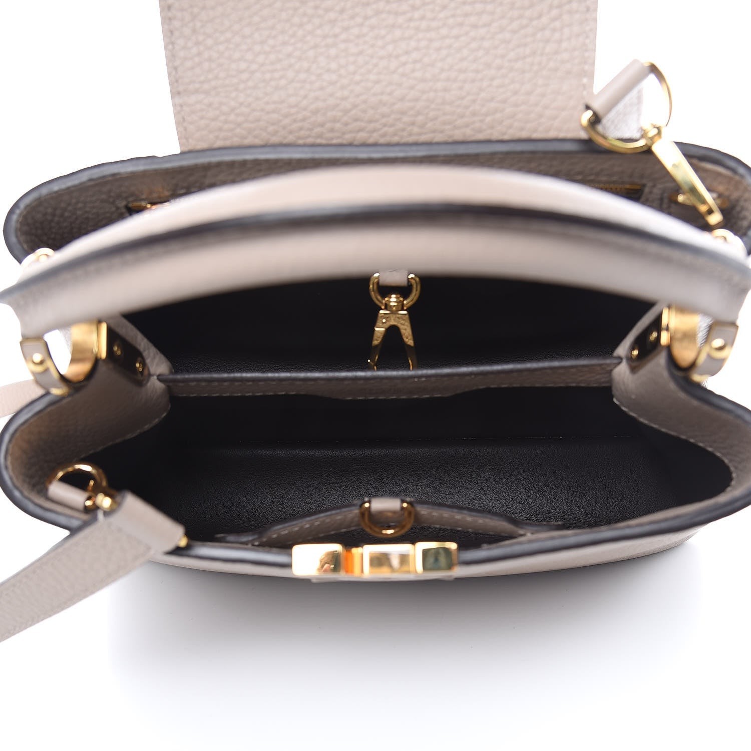 Louis Vuitton Taurillon Capucines BB Galet 5 of 10