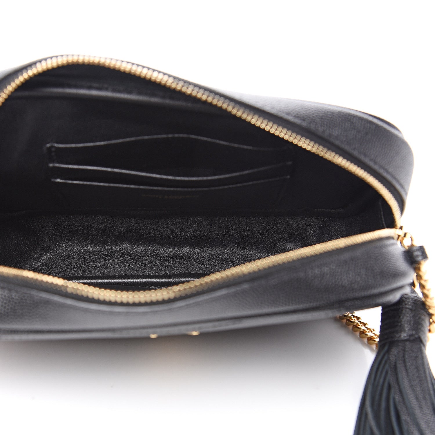 Saint Laurent Grain De Poudre Matelasse Monogram Mini Lou Camera Bag Black 4 of 9