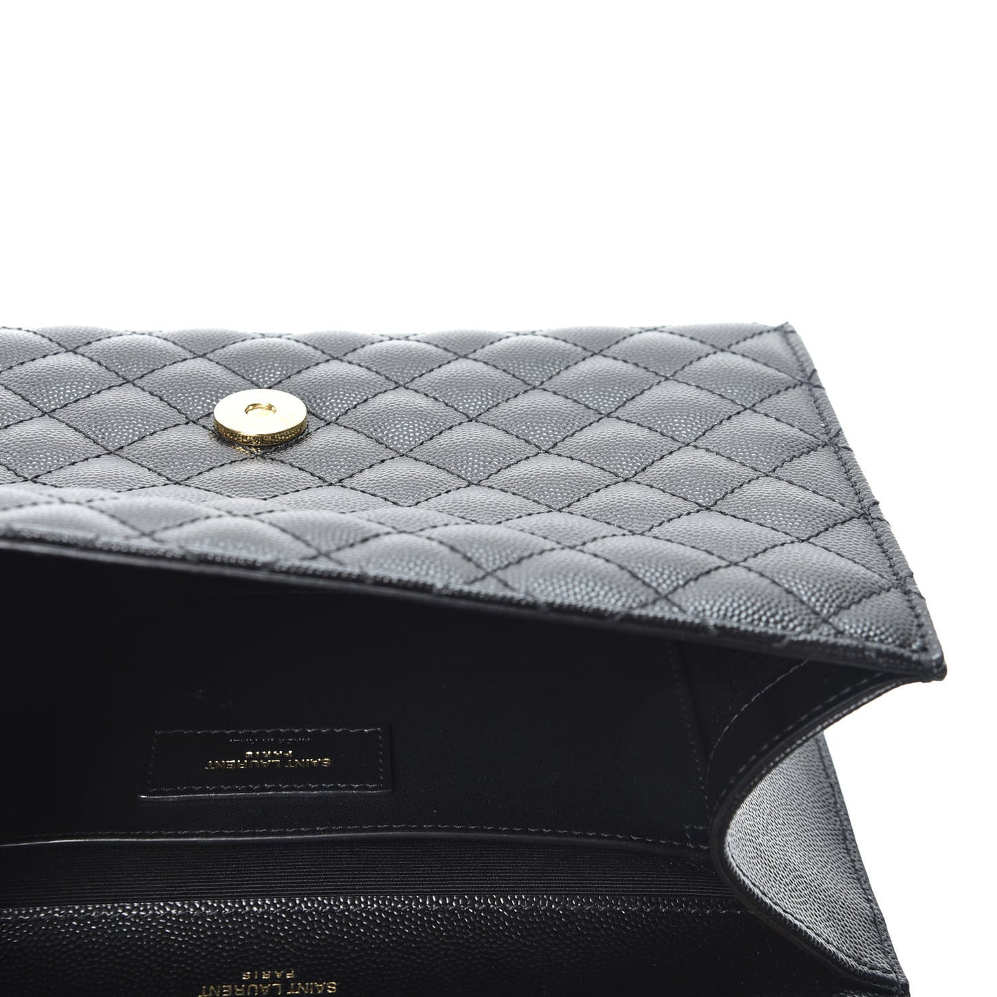 Grain De Poudre Textured Mixed Matelasse Triquilt Medium Monogram Satchel Black