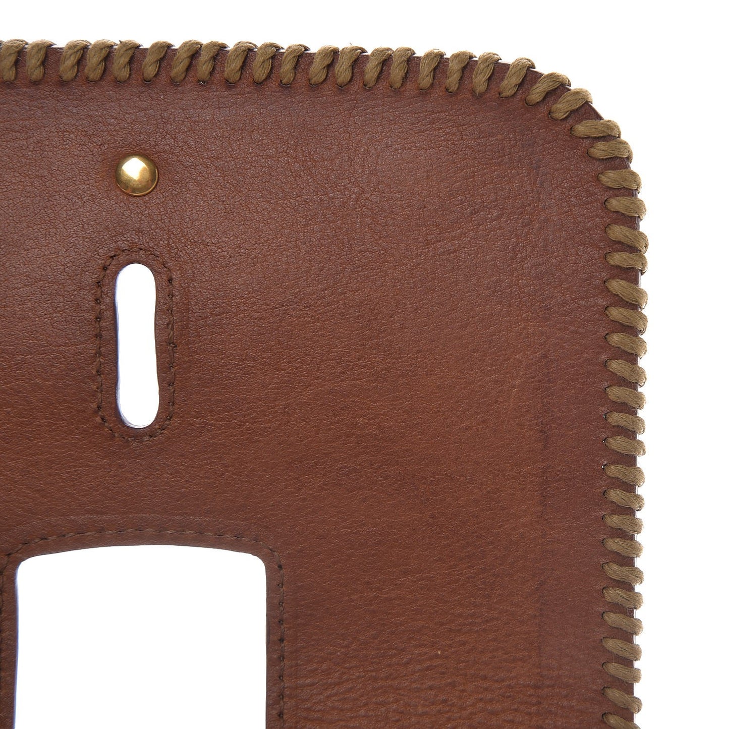 Calfskin Whipstitch Toy Charlotte Messenger Bag Cognac