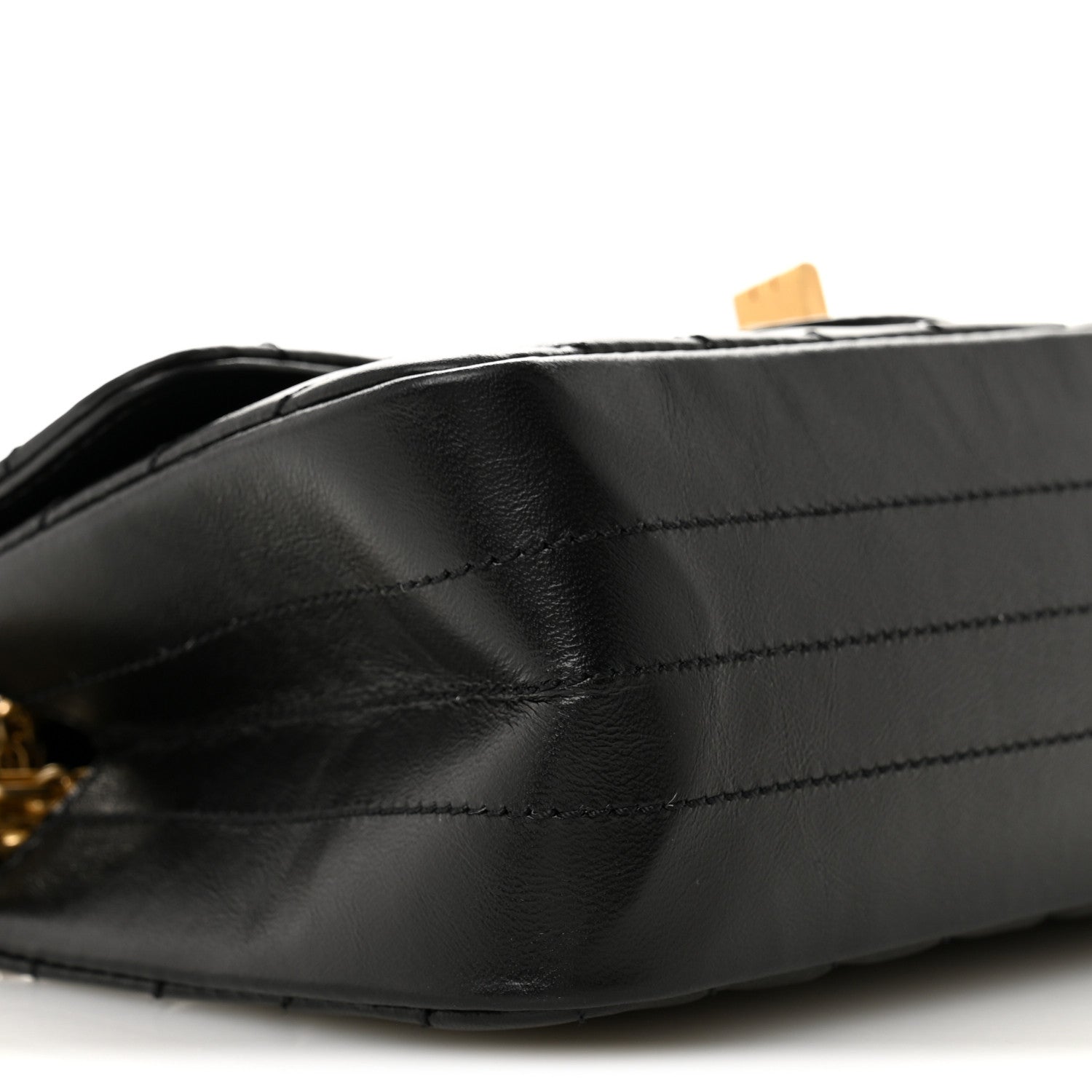 Chanel Aged Calfskin Chevron Quilted 2.55 Reissue Mini Flap Black 9 of 11