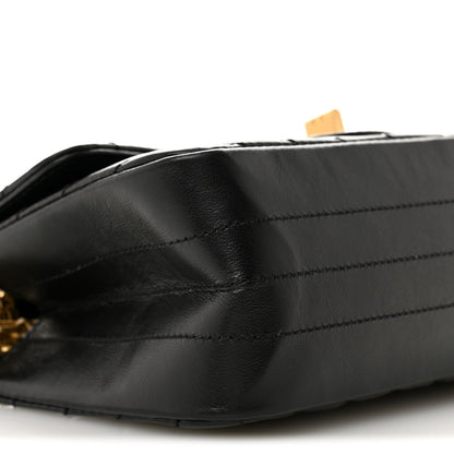 Chanel Aged Calfskin Chevron Quilted 2.55 Reissue Mini Flap Black 9 of 11