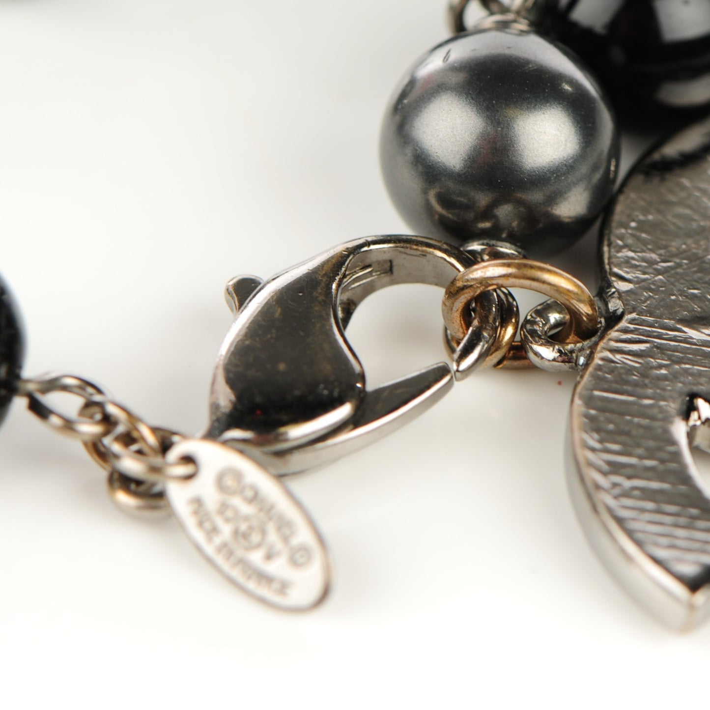 Beaded CC Bracelet Black