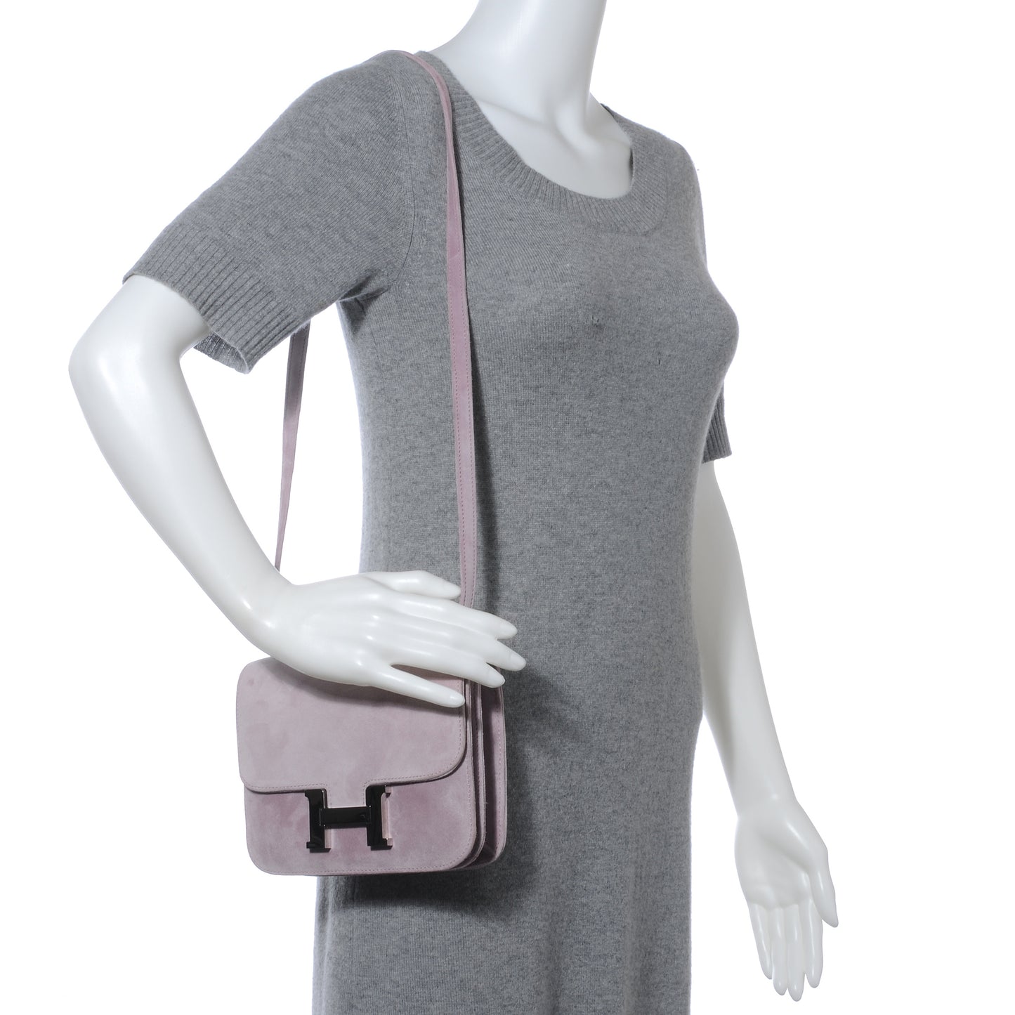 Veau Doblis Suede Constance 18 cm Lilac