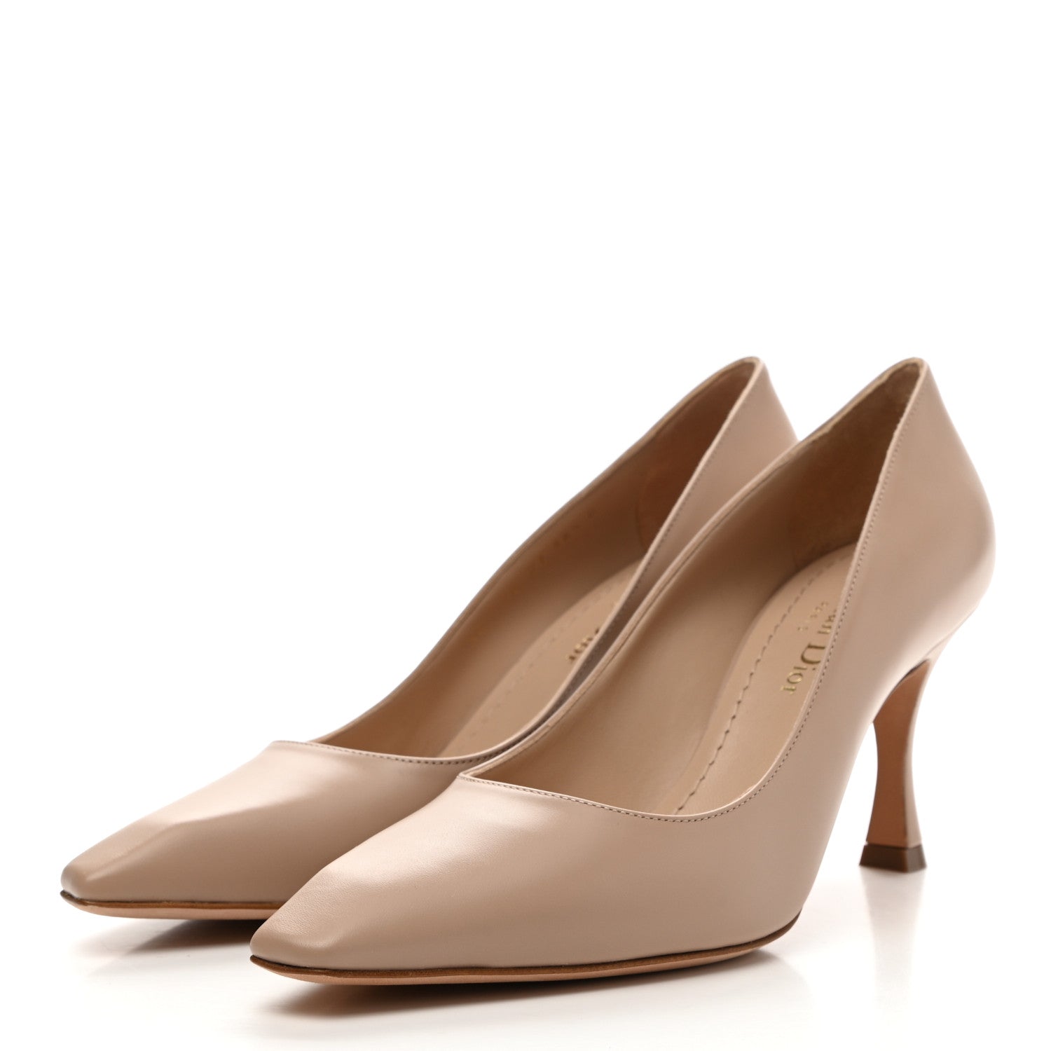 Christian Dior Soft Calfskin Dior Attract Pumps 36 .5 Nude 3 of 8