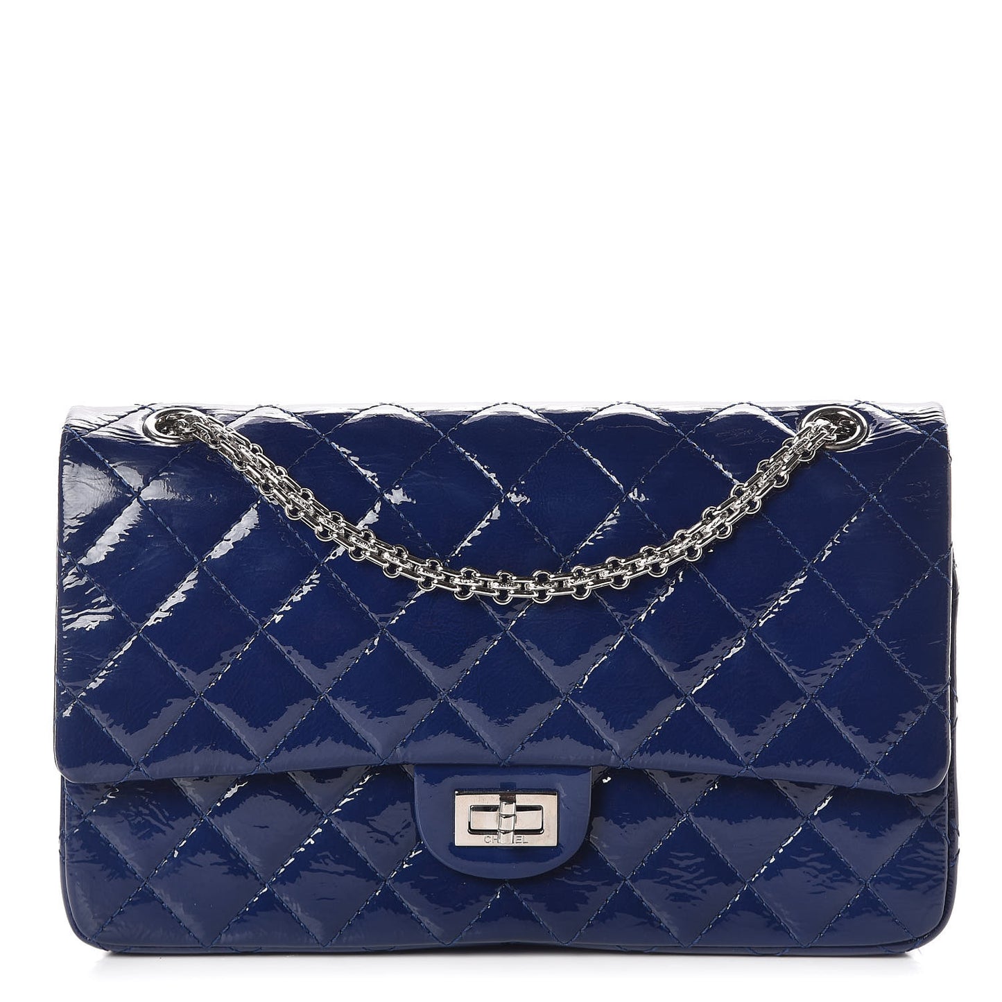 Patent Quilted 2.55 Reissue 226 Flap Navy