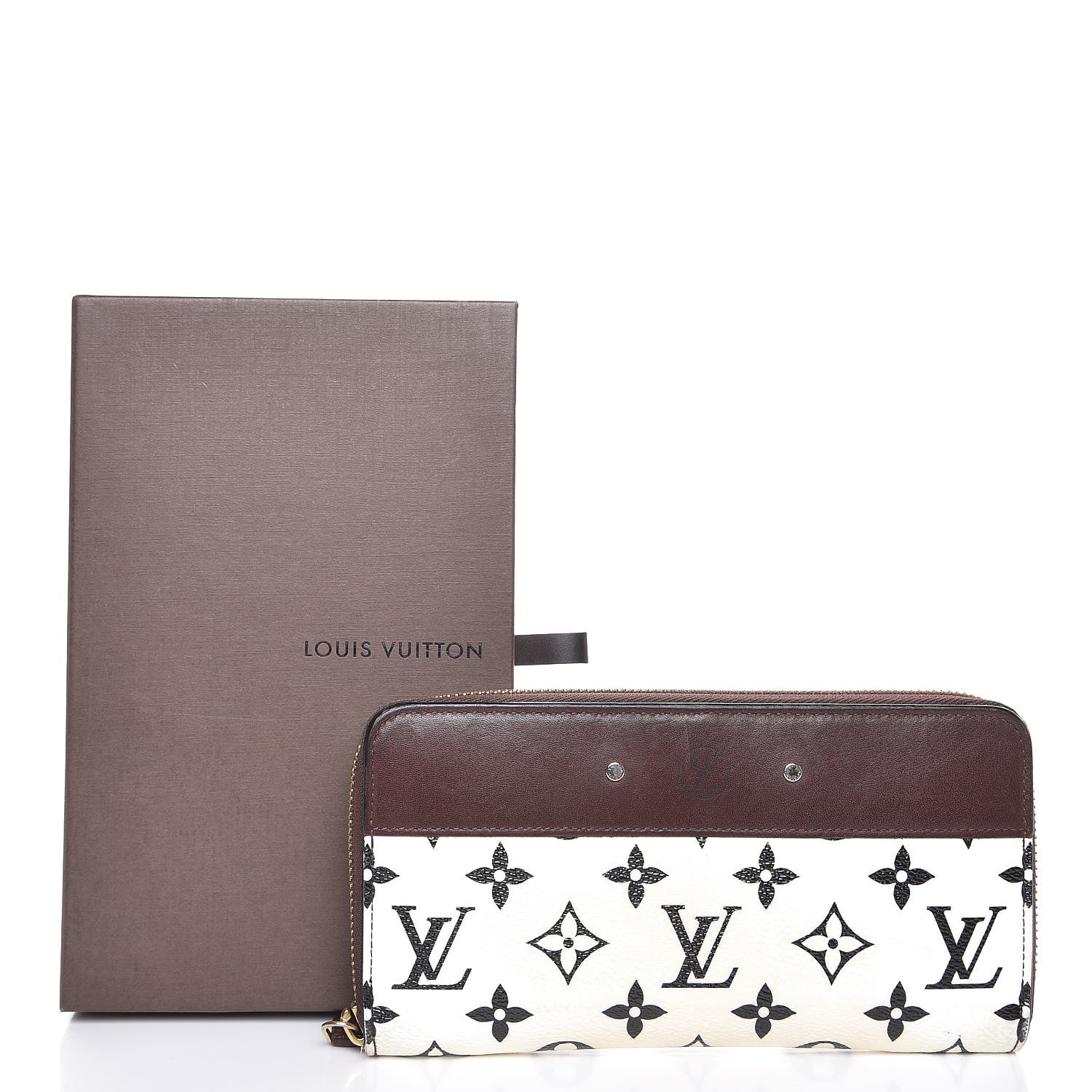 Louis Vuitton Calfskin Monogram Gamma Zippy Wallet White Chocolate 16 of 16