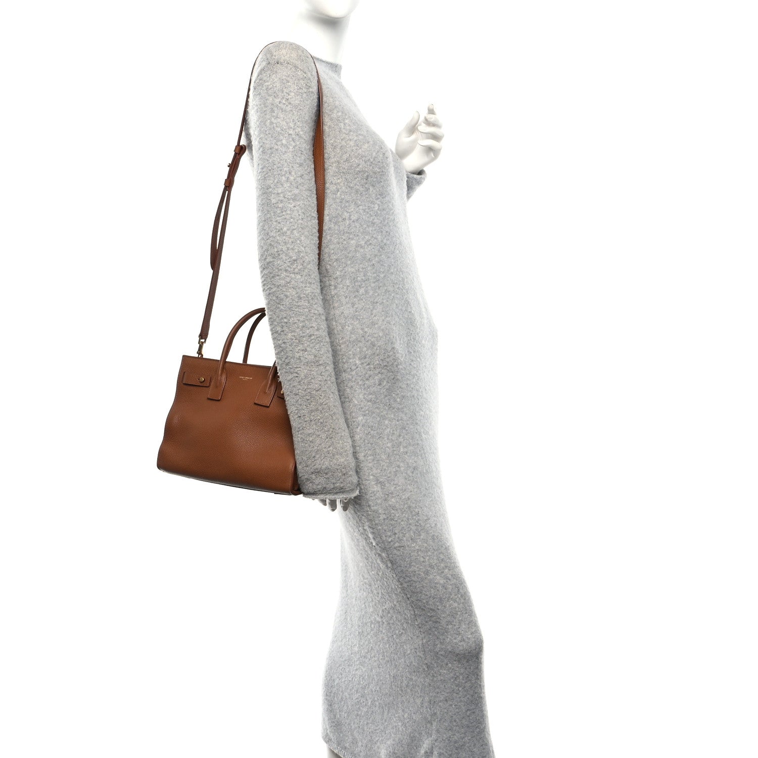 Saint Laurent Grained Calfskin Baby Sac De Jour Supple Canyon 2 of 10