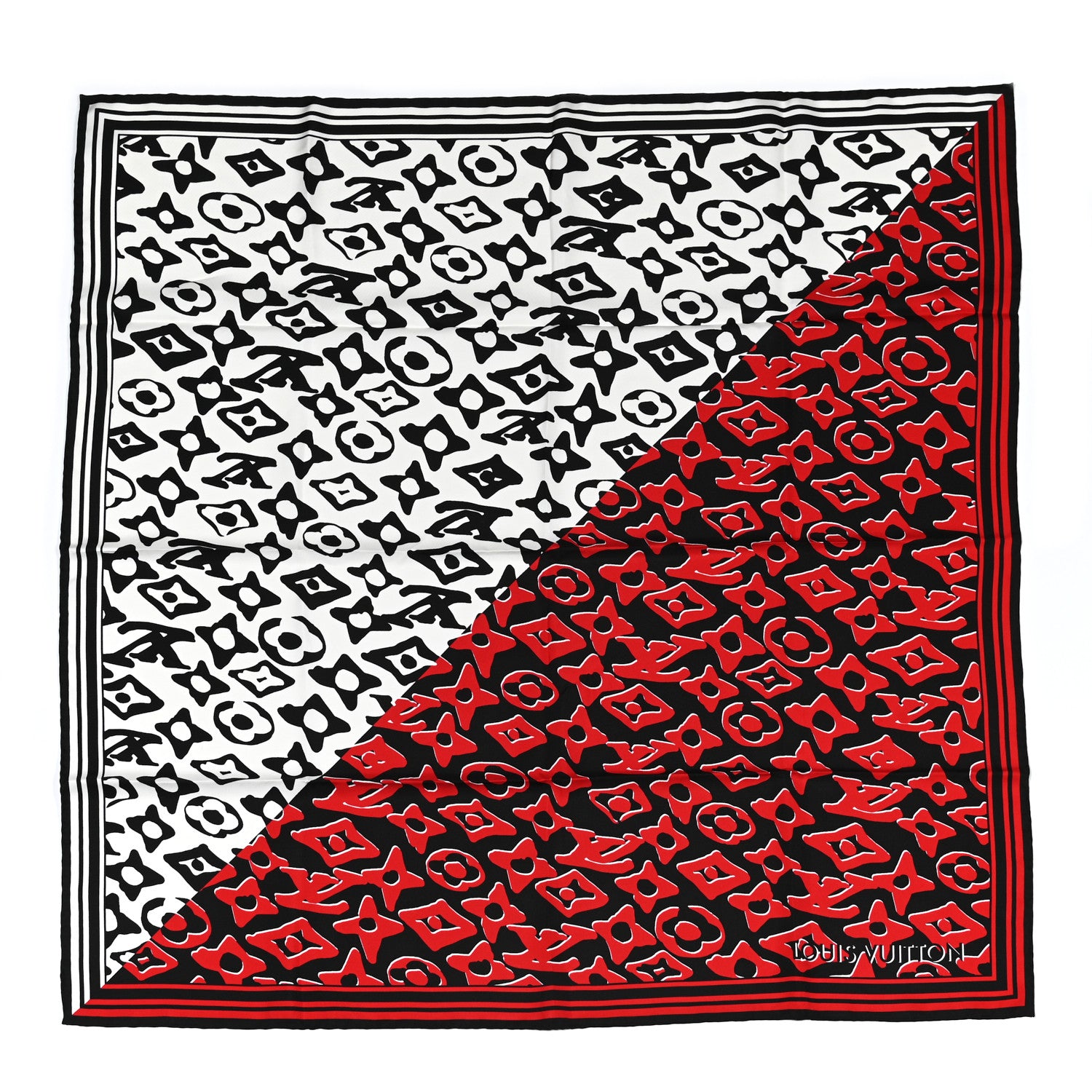 Louis Vuitton X UF Scarf Black Red White 1 of 4